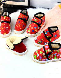 Handmade Cotton Shoes Non-slip Thick Warm Shoes
