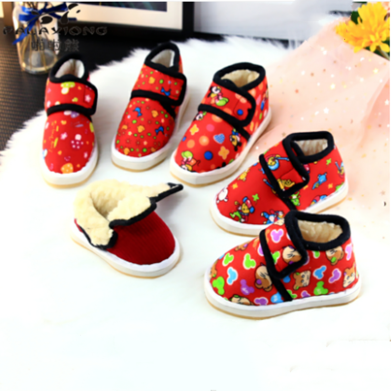 Handmade Cotton Shoes Non-slip Thick Warm Shoes