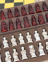 New Antique Chess Small Leather Chess Board Qing Bing - TryKid
