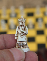 New Antique Chess Small Leather Chess Board Qing Bing - TryKid
