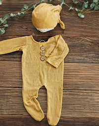 Baby's One-Piece Foot-Wrapped Elastic Crawl Suit
