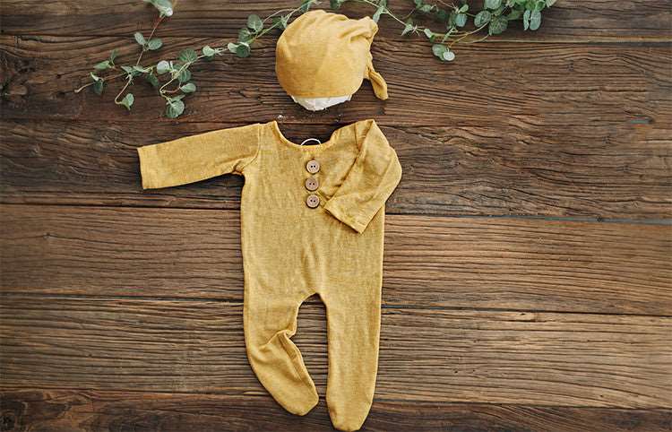 Baby's One-Piece Foot-Wrapped Elastic Crawl Suit
