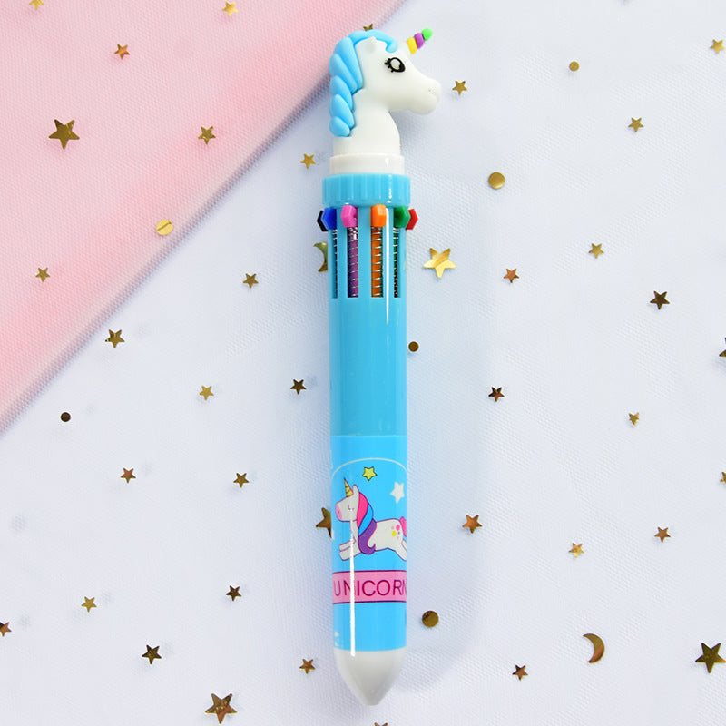 Girly Heart Cartoon Multicolor Press Ballpoint Pen - TryKid