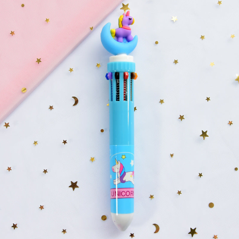 Girly Heart Cartoon Multicolor Press Ballpoint Pen - TryKid