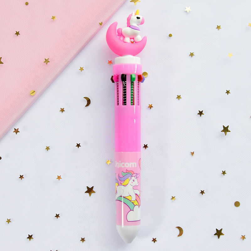 Girly Heart Cartoon Multicolor Press Ballpoint Pen - TryKid