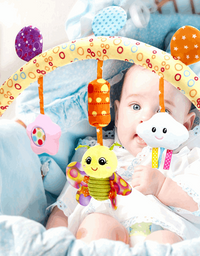 Baby Musical Mobile Toys for Bed Stroller Plush Baby Rattles Toys for Baby Toys 0-12 Months Infant
