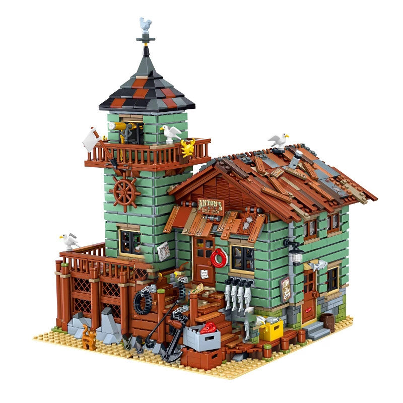 Blocks Bricks Old Fishing House Series Captain's Wharf Toys For Kids Christmas Gifts - TryKid