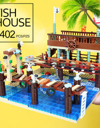 Blocks Bricks Old Fishing House Series Captain's Wharf Toys For Kids Christmas Gifts - TryKid
