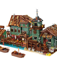 Blocks Bricks Old Fishing House Series Captain's Wharf Toys For Kids Christmas Gifts - TryKid
