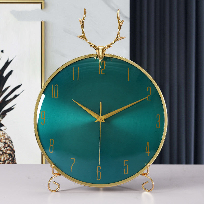 Modern Minimalist Living Room Desktop Decoration Ornaments Creative Agate Mute Clock - TryKid