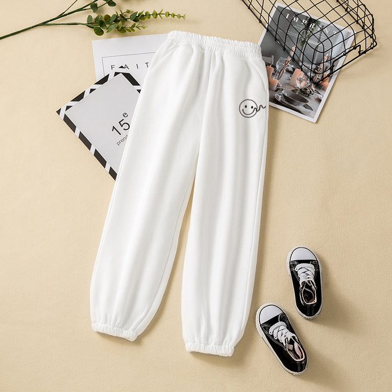 New Spring White Loose-Fitting Trousers Childrens Summer Sports Pants - TryKid