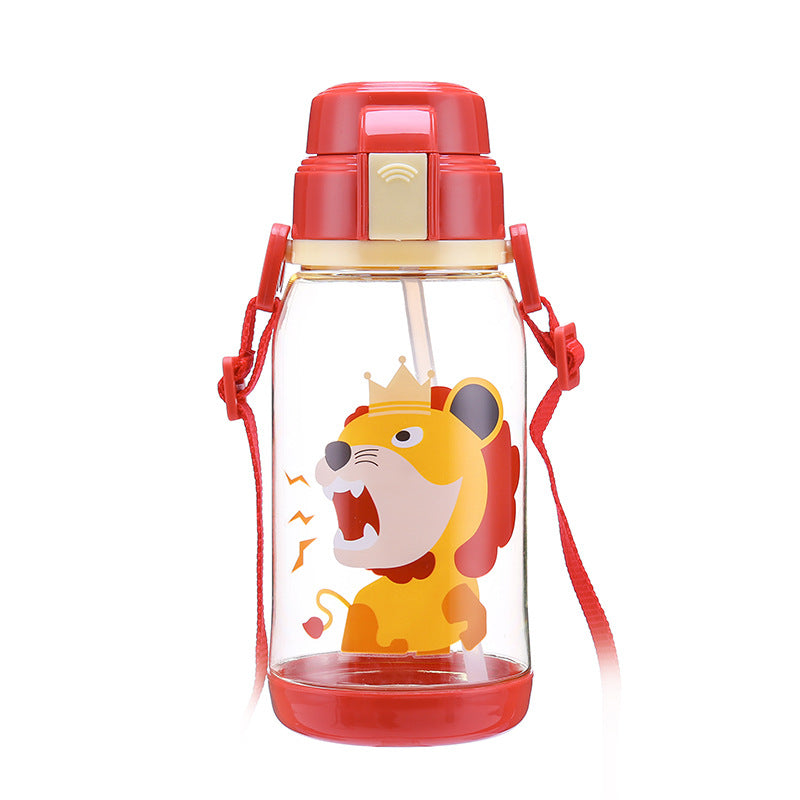 650ml Kids Water Bottle With Straw BPA Free Children Water Drinking Kettle Healthy Plastic Portable Sports Bottle