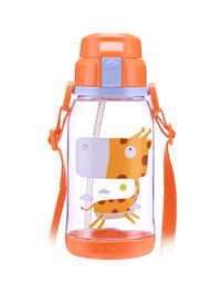 650ml Kids Water Bottle With Straw BPA Free Children Water Drinking Kettle Healthy Plastic Portable Sports Bottle
