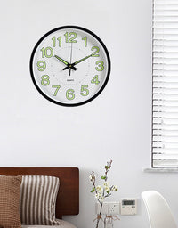 12 inch Luminous Minimalist Wall Clock Modern Design White Quartz Simple Glowing Hanging Clocks Bedroom Living Room Decoration - TryKid
