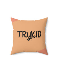 TRYKID Logo Cats Are Better Than Dogs Patterned Square Pillow in Spun Polyester
