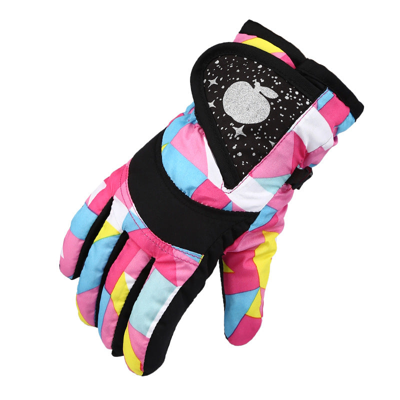 Thicken Warm And Cold-proof Riding Outdoor Skating Ski Gloves For Kids - TryKid
