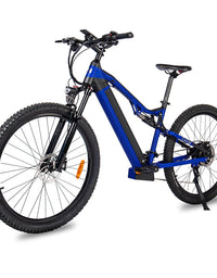 500W Electric Bike - 27.5 Inches 500W 48V 27 Speed Blue Ebike - Bafang Motor - TryKid
