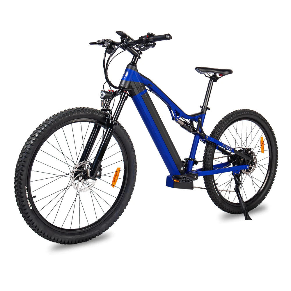 500W Electric Bike - 27.5 Inches 500W 48V 27 Speed Blue Ebike - Bafang Motor - TryKid