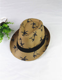 Summer Children Straw Hat Print Baby Hats Kids - TryKid
