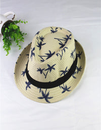 Summer Children Straw Hat Print Baby Hats Kids - TryKid
