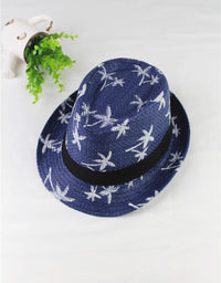 Summer Children Straw Hat Print Baby Hats Kids - TryKid
