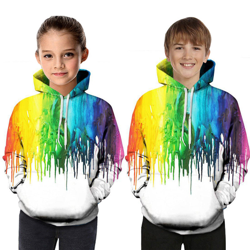 Digital Printed Children's Hooded Sweater For Kids - TryKid