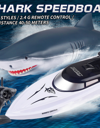 New Electric Shark RC Boat Vehicles Waterproof Swimming Pool Simulation Model Toys 2 In 1 High-speed Remote Control Boat - TryKid
