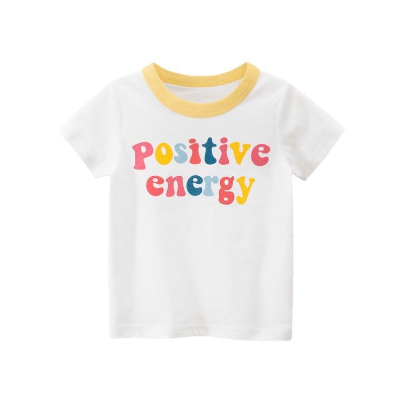 Children'S Clothing, Alphabet Pattern T-Shirts, Cartoon Girls, Short Sleeves - TryKid