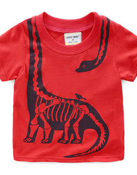 Kids Dinosaur Print Summer Short Sleeve
