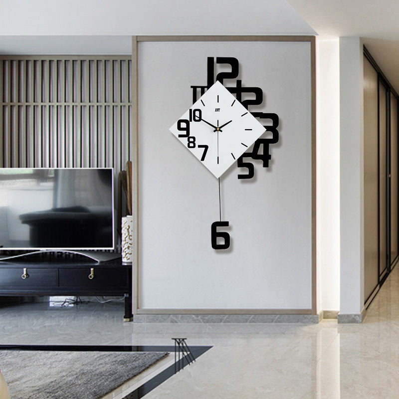 Personalized Digital Clock Fashion Wall Clock Wooden Creative Decorative Wall Watch - TryKid