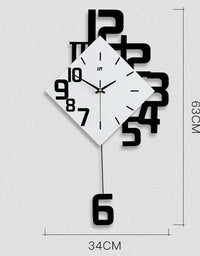 Personalized Digital Clock Fashion Wall Clock Wooden Creative Decorative Wall Watch - TryKid
