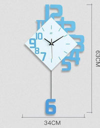Personalized Digital Clock Fashion Wall Clock Wooden Creative Decorative Wall Watch - TryKid
