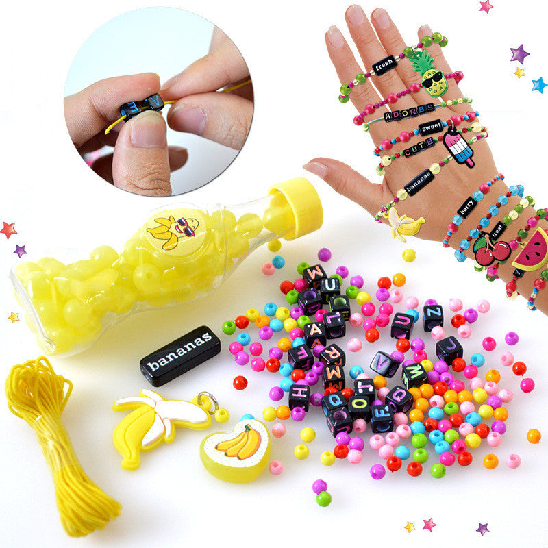 Fruit Bracelet Jewelry Chain Bangle For Kids DIY Decorated Toy Set