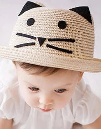 Korean style princess kids sun shade straw hat - TryKid
