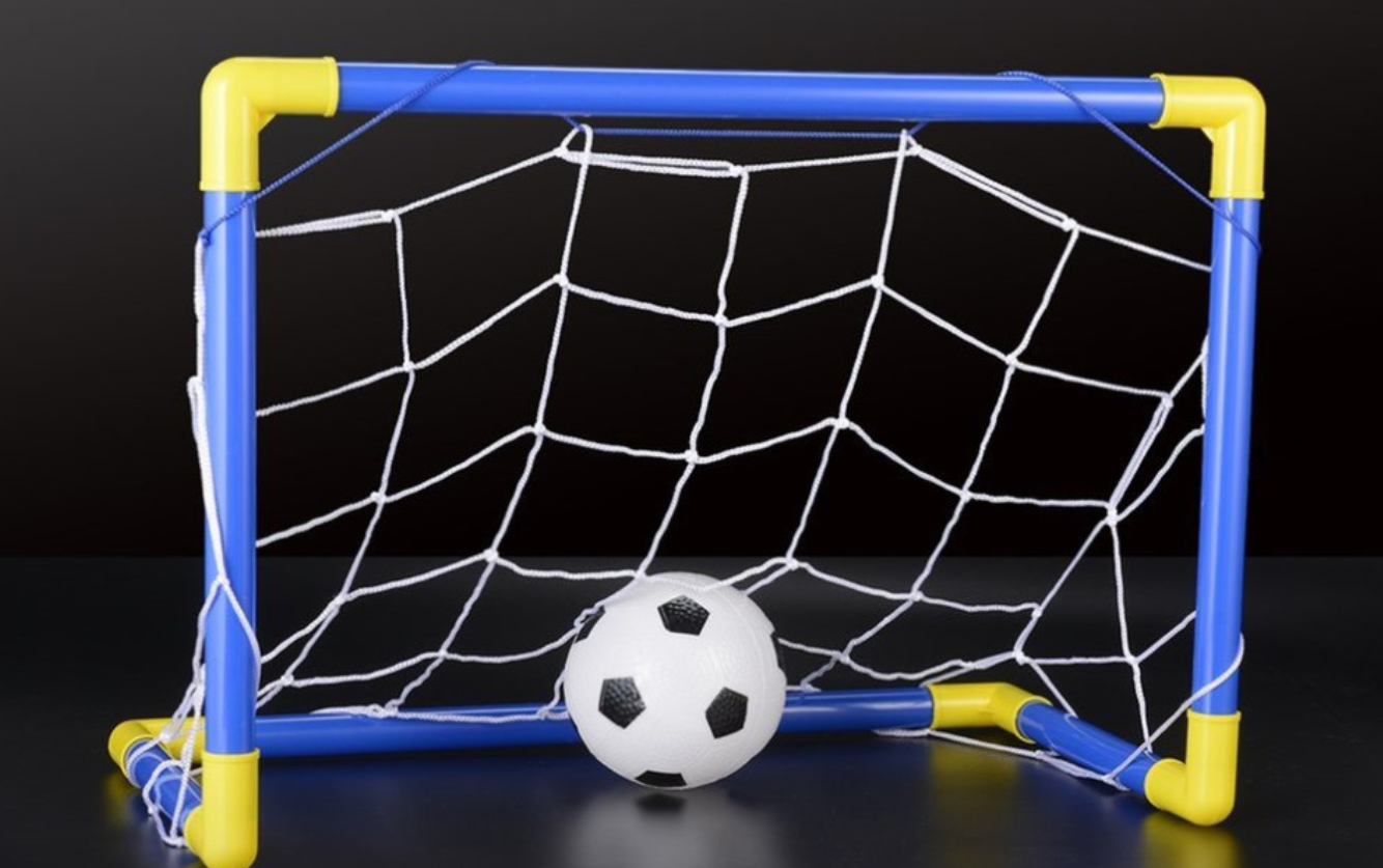 Folding Mini Football Soccer Ball Goal Post Net - TryKid