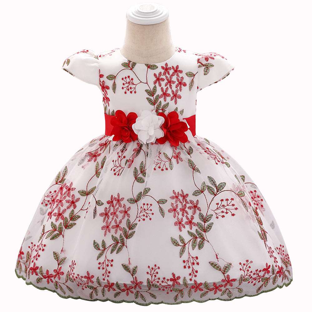 2021 summer children's clothing new baby birthday party wedding dress skirt girls fluffy dress