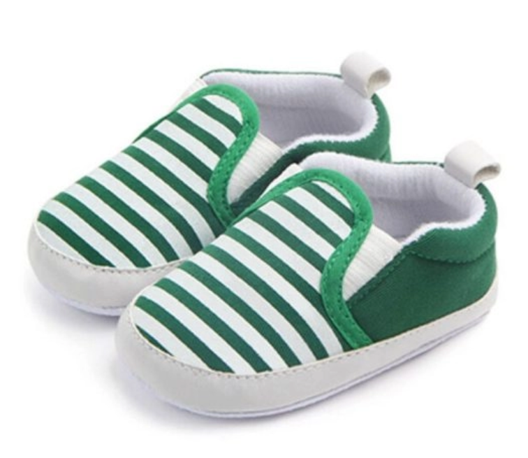 Brand New Pram Newborn Toddler Baby Girls Boys Kids Infant First Walkers Striped Classic Shoes Loafers Casual Soft Shoes - TryKid