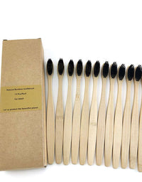 12 Bamboo charcoal environmentally friendly toothbrushes
