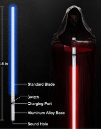 World War Lightsaber, RGB 20 Colors Changeable, LED Light Sword, With Premium Quality, 3 Mode Sound, Aluminum Alloy Hilt For Adults Kids Galaxy Gift Force Fx Light Saber - TryKid
