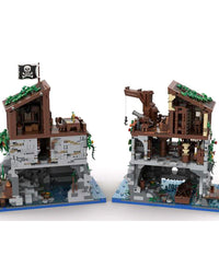 Building Block MOC-105796 Pirate Skull Island And Red Beard House Building Toys - TryKid
