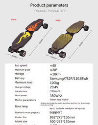 Wireless Electric Skateboard Four-wheel Foldable - TryKid
