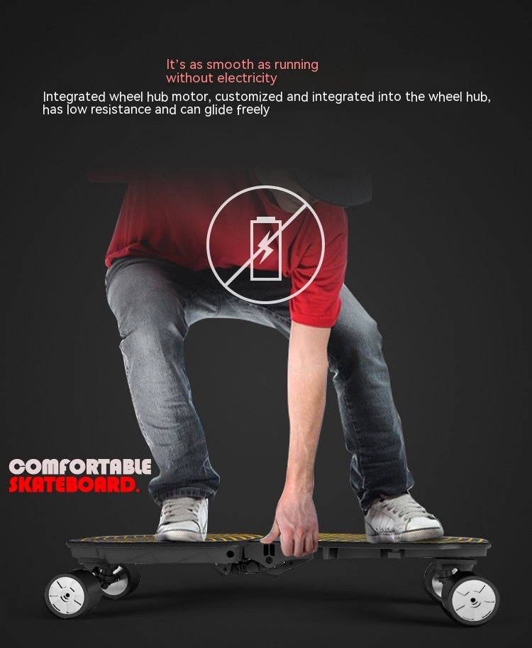 Wireless Electric Skateboard Four-wheel Foldable - TryKid