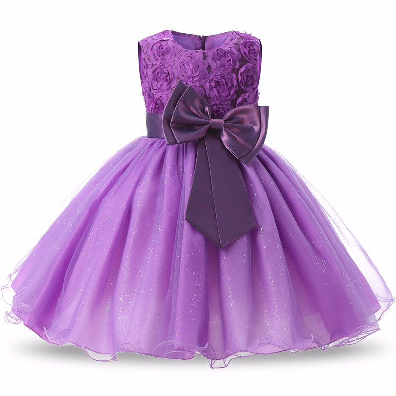 Princess Flower Girl Dress Summer Tutu Wedding Birthday Party Dresses - TryKid