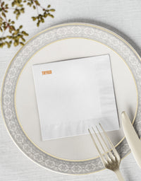TRYKID White Coined Napkins
