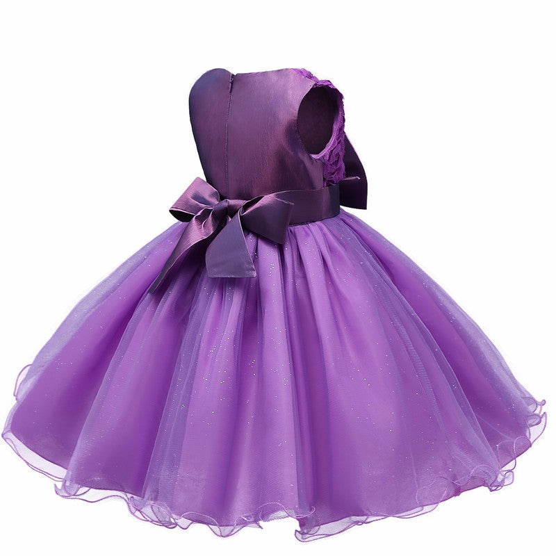 Princess Flower Girl Dress Summer Tutu Wedding Birthday Party Dresses - TryKid