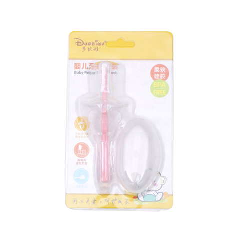 Silicone Baby Toothbrush Kids Teether Training Tool Clear Massager - TryKid