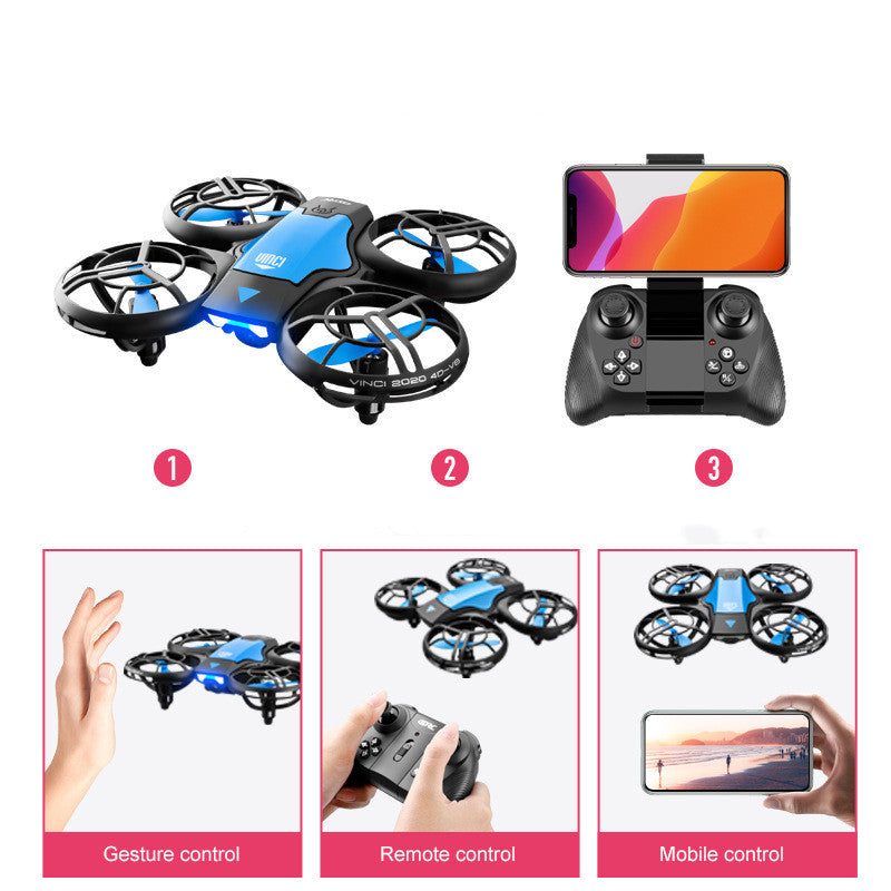 V8 2.4G 4CH Mini RC Drone Gesture Sensing WIFI FPV Altitude Hold Quadcopter RC Drone Toy With High Definition Camera - TryKid