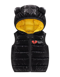 Children Warm Down Vest Autumn Baby Boys Girls Sleeveless Waistcoat Kids Outerwear Vests Children Hooded Jackets - TryKid
