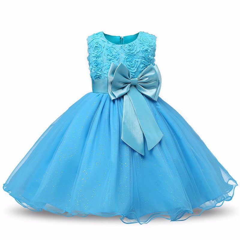 Princess Flower Girl Dress Summer Tutu Wedding Birthday Party Dresses - TryKid