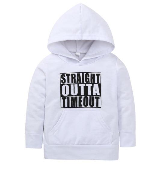 Children's hooded sweater letter top - TryKid